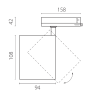 Светильник для трековой системы LIGHTSTAR ALTA BASE A5436QT